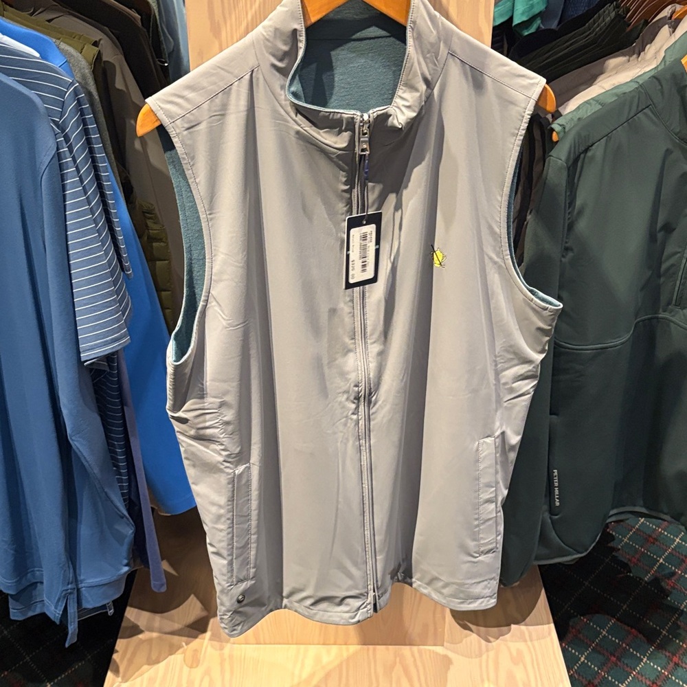 Peter Millar Gray Reversible  Zip-Up Vest